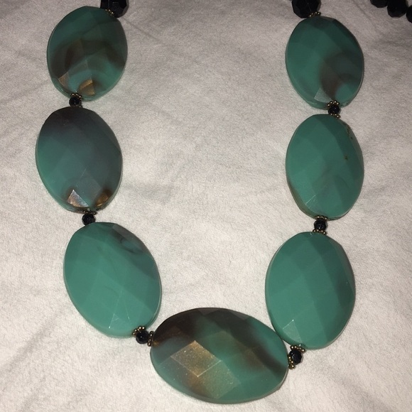 Costume Jewelry Turquoise/Black Set - Picture 1 of 5